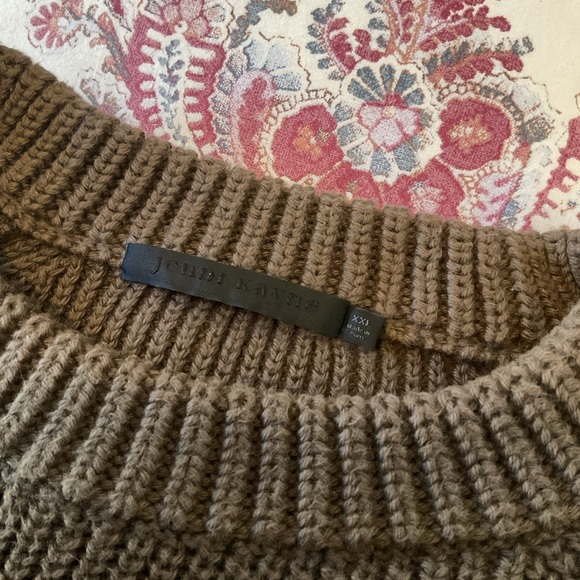 Jenni Kayne Cotton fisherman Crew Neck Sweater in Olive - Picture 7 of 12